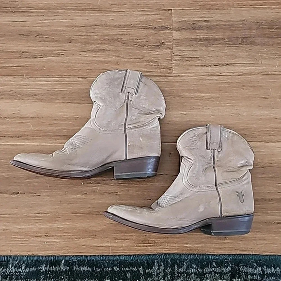 Frye grey distressed ankle boots - Picture 1 of 4